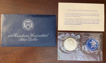 1974 S Eisenhower Uncirculated Silver Dollar (blue Pack Ike / Blue Ike)-MINT ISSUED