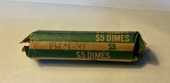 U.S.A. SILVER Dime Roll, Mercury SILVER Dime Coin Roll Years Ranging From 1924 To 1945