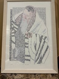 VINTAGE RABBI LITHOGRAPH, SIGNED & NUMBERED