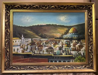 VINTAGE GOLDEN DOME SIGNED OIL PAINTING ON CANVAS