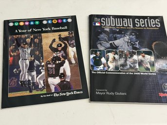 Set Of 2 Subway Series 2000 Yankees Mets Commemorative Books