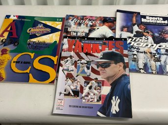 1996 Yankees Yearbook/  Programs Lot Of 4