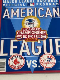 Yankees Red Sox 2003 ALC Championship Program & 4 Tickets