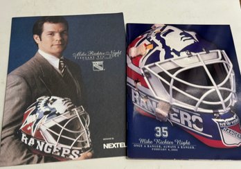 Lot Of Two Mike Richter Night Programs 2004