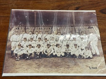 Copy Of Signed 1927 Yankees World Championship Team Numbered 8/500