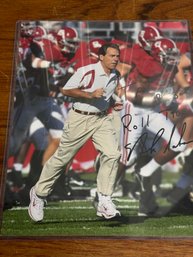 Autographed Signed Photo Nick Saban With PSA COA, Roll Tide Alabama