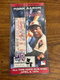 Commemorative Hank Aaron Ticket Limited Edition No.4409 Of 7150