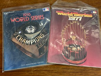 Lot Of 2 X Yankee World Series  1977 And 1978 Programs