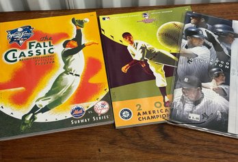 Lot Of 3 Yankees Programs From Year 2000