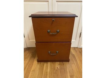 Locking Modern Style Two Drawer File Cabinet W/ Key