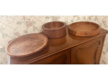 Vintage Mid- Century   Modern Teak  Serve Ware Collection Including Dansk!