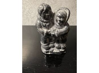 Inuit Carved  Couple Sculpture