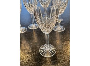 Waterford Crystal Lismore Pattern Water Goblets 5 Pcs. 2 Of 2