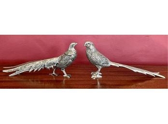 Vintage Silver Plate Bird Figurines