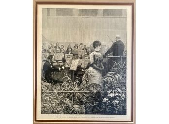 Antique Black And White European Litho