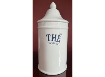 Antique Italian 'THE' Covered Canister