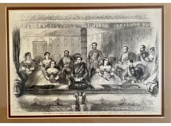 Antique Black & White Italian Opera Lithograph