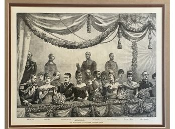 Antique July 4th, 'Royal Party At The Opera' Europe-Black & White Lithograph