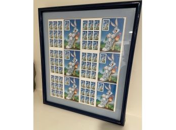 USPS BUGS BUNNY OFFICIAL STAMPS-Framed