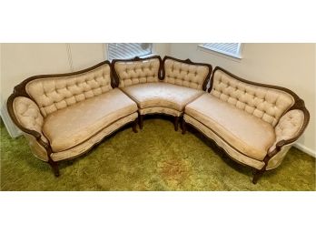 Vintage French Provincial Style 3 Piece Sofa