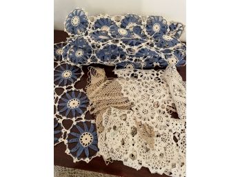 Vintage Collection Of Handmade Crochet -Blue