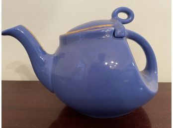 Vintage Blue Signed Hall Tea Pot W/lid