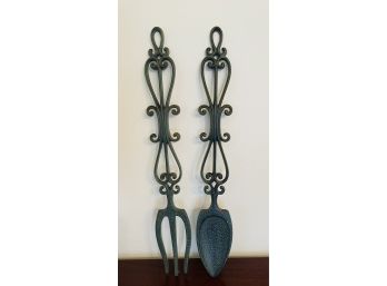 Mid-Century Fork & Spoon Decorative Wall Art-2 Piece Collection