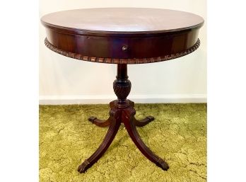 Vintage Drum Form Style End Or Lamp Table