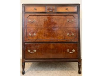 Antique Vintage Tall Chest Of Drawers Dresser