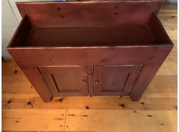 Vintage Wood Double Door  Dry Sink