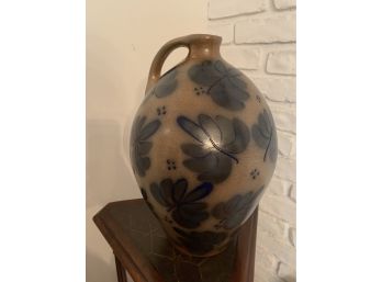 Signed Original Blue Leafed Tall Vessel- Signed 'BBP 1995 .