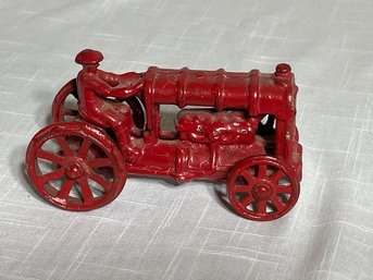Vintage Cast Iron Tractor With Farmer
