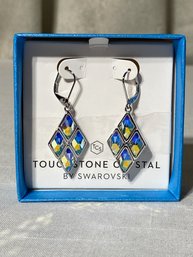Touchstone Crystal Earrings By Swarovski - NEW