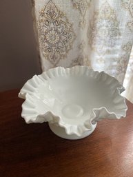 Vintage Fenton Milk Glass Hobnail Bowl