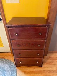 Vintage Four Drawer Wooden Dresser