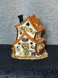 Ceramic Tea Light Holder Halloween House