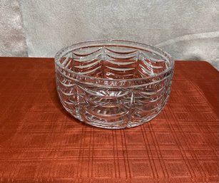 Beautiful Large Heavy Glass Serving Bowl