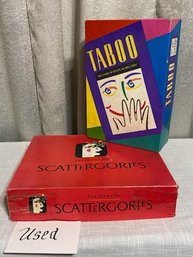 Taboo And Scattergories Board Games