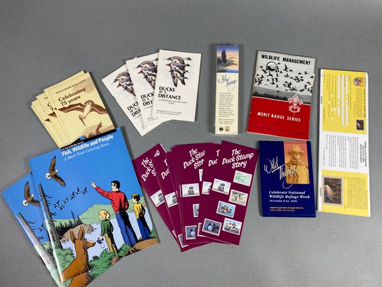 Miscellaneous Vintage Educational Material, Leaflets, Brochures, Bookmarks, Coloring Books & Bird Guides