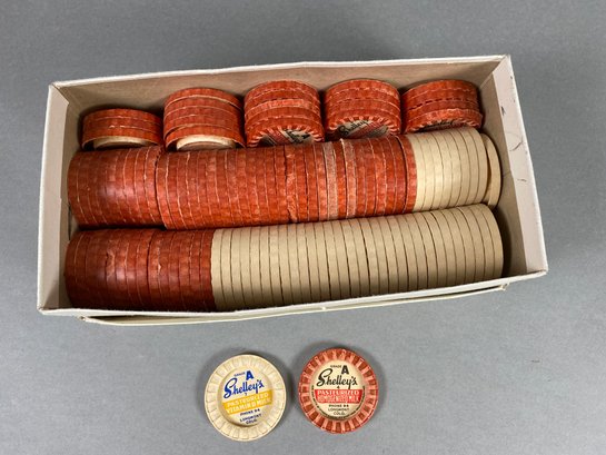 More Than 100 Vintage Milk Bottle Caps From Shelley's Dairy In Longmont