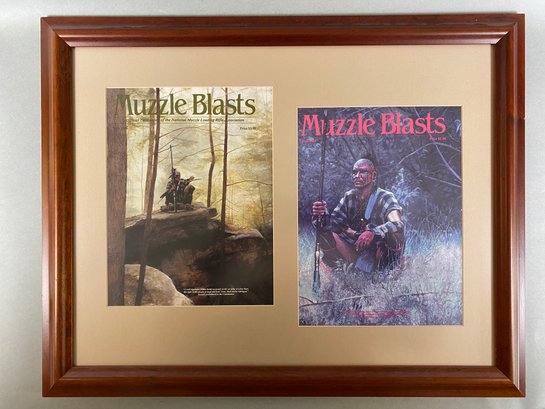 Framed & Matted Covers From Muzzle Blasts Magazine Featuring Native American Hunters