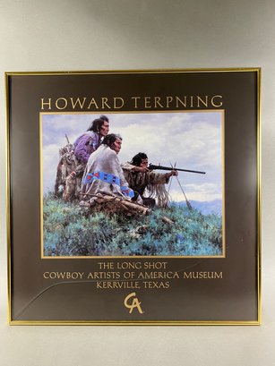 Framed Print Titled The Long Shot By Artist Howard Terpning For The Cowboy Artists Of America Museum