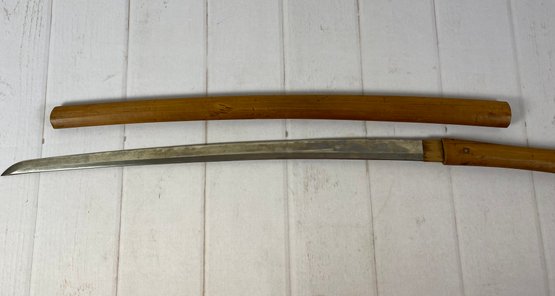 UPDATE On 4/16/24: Antique WWII Japanese Military Sword In Wooden Sheath