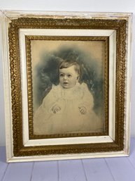 Antique Photograph Of Child In Frame