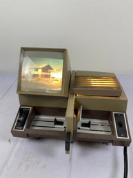 Vintage GAF Pana-Vue Slide Projector With Paperwork