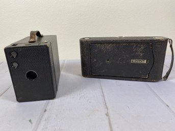 Pair Of Vintage Kodak Cameras, Including A Brownie