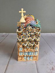 Beautiful Ceramic Scale Reproduction Of The Casa Batillo In Barcelona- Hand Painted By Gaudi