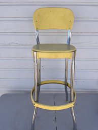 Cute Vintage Yellow Kitchen Or Shop Stool