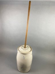 Spectacular Antique Union Stoneware Co. & Redwing Butter Churn With Red Wing Lid