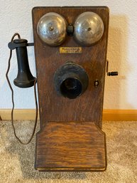 Antique Or Vintage Wall Mounted Hanging Telephone By The Western Electric Company